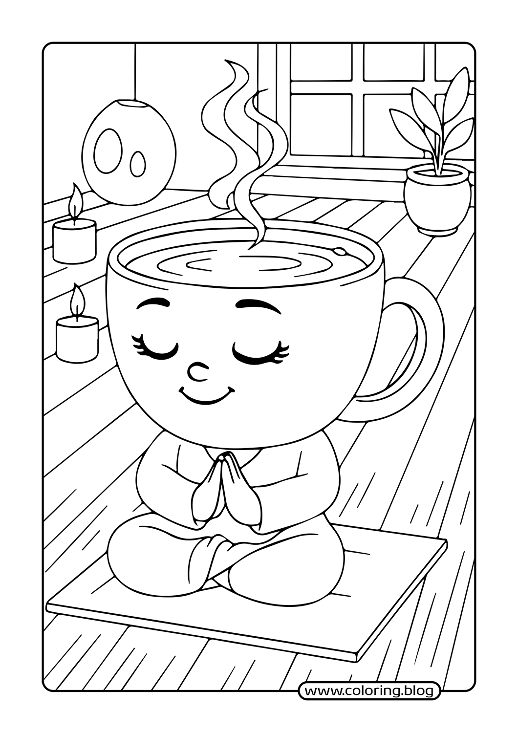 Tung Tung Sahur and Tralalero Tralala on the Beach coloring page