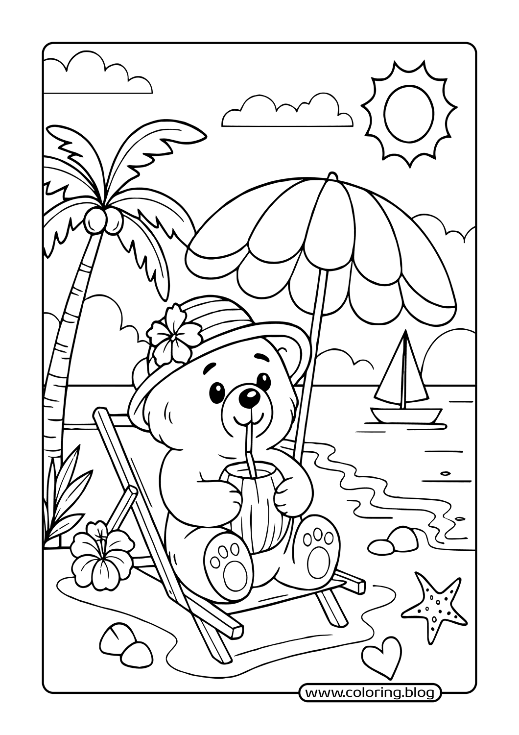 Happy Duckling coloring page