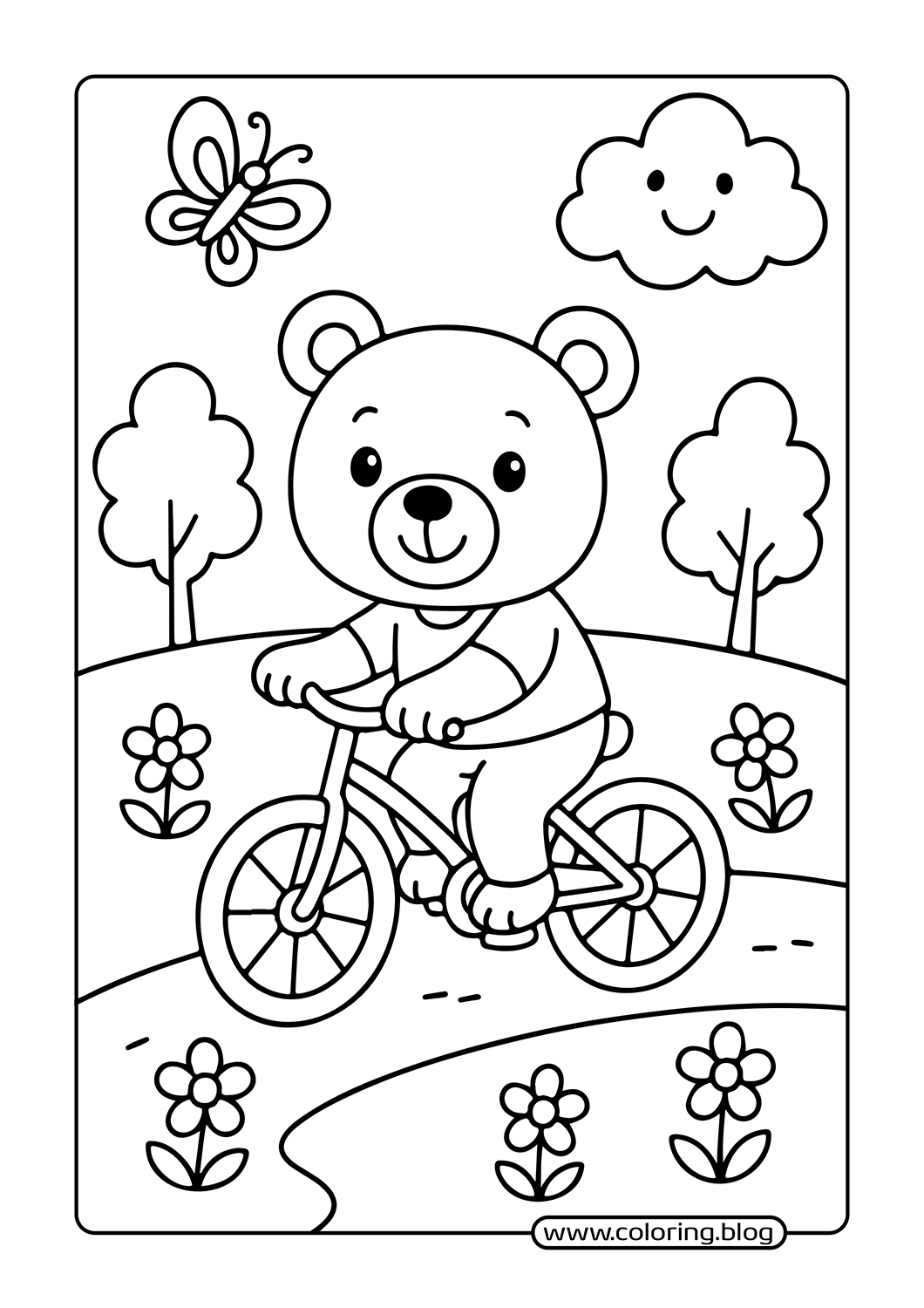 Smiling Baby Giraffe coloring page