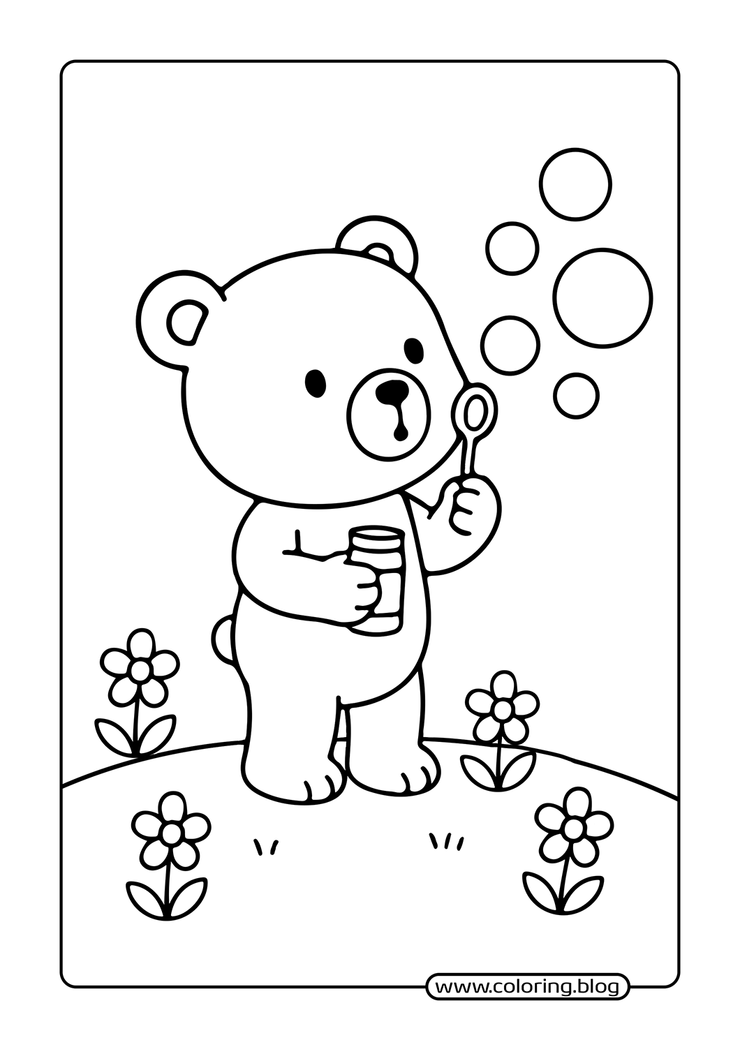Pig with Trough coloring page