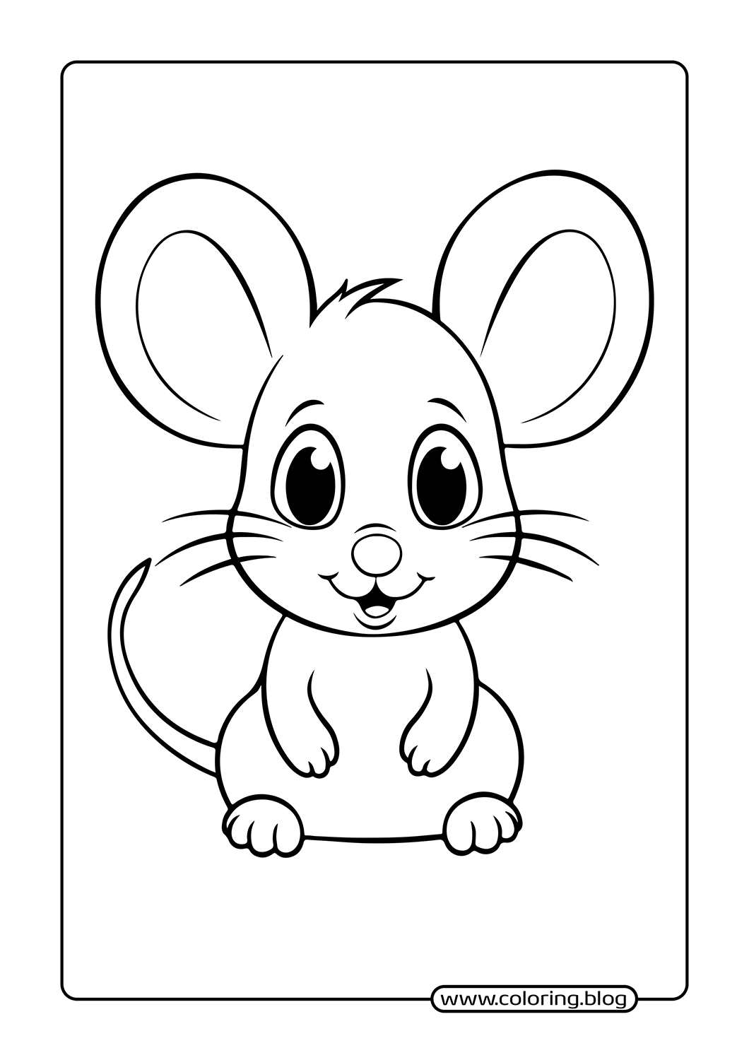 Big Eared Mouse coloring page
