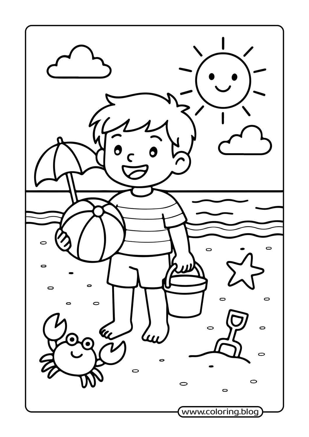 Happy Snowman coloring page