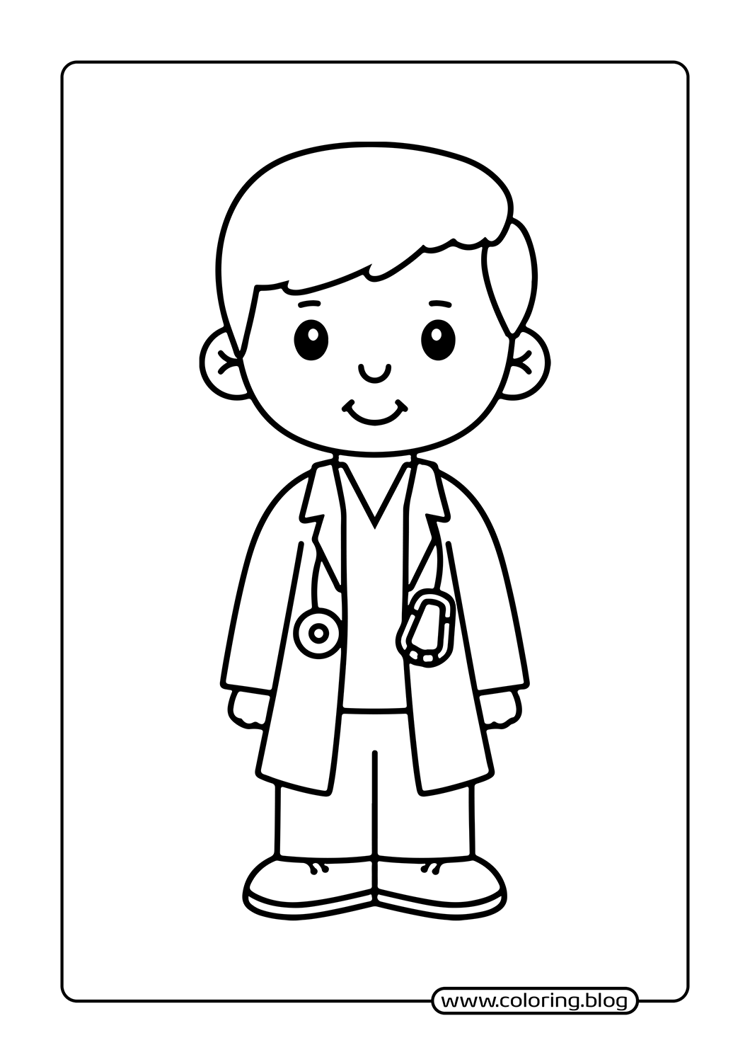 Boy Doctor coloring page
