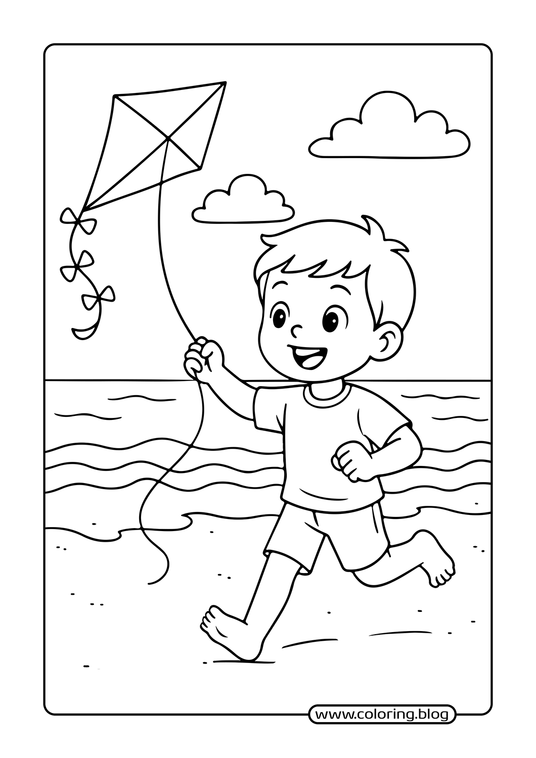 Summer Flip Flops coloring page