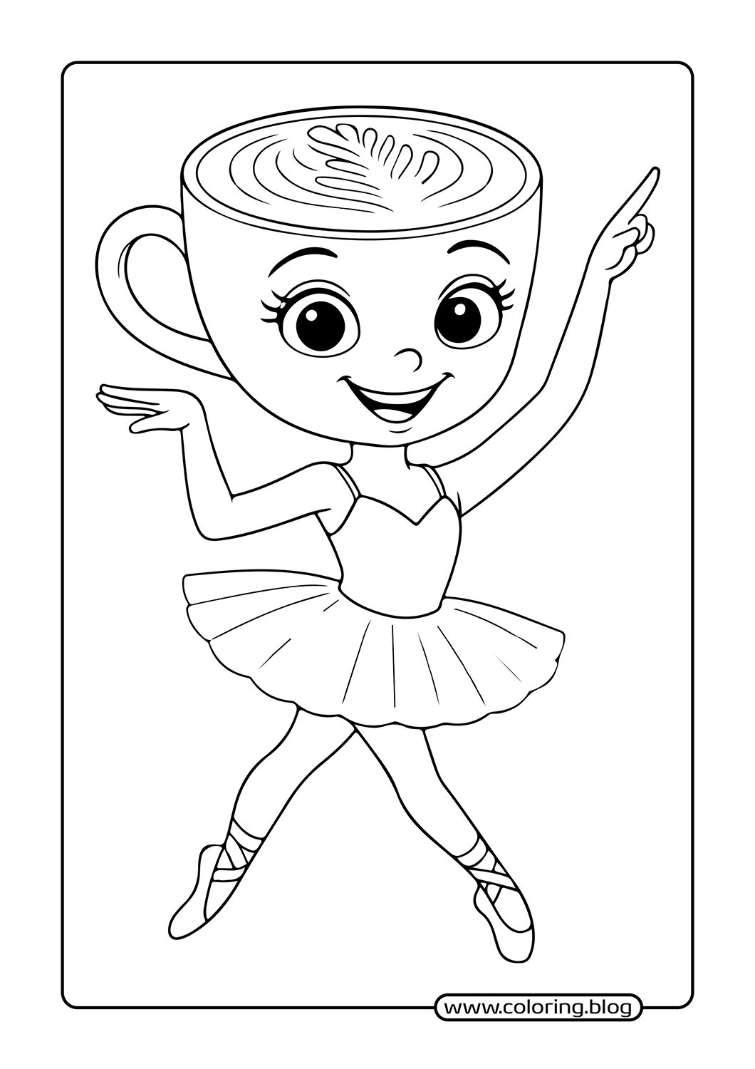 Dog with Flowers coloring page