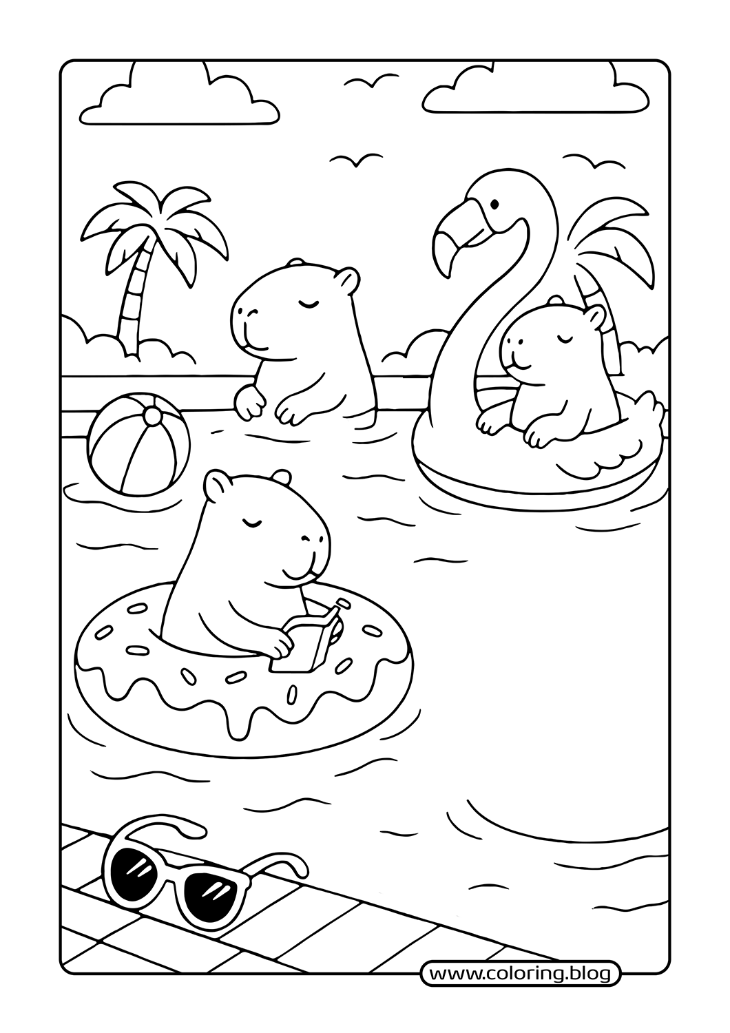 Astronaut Cat coloring page