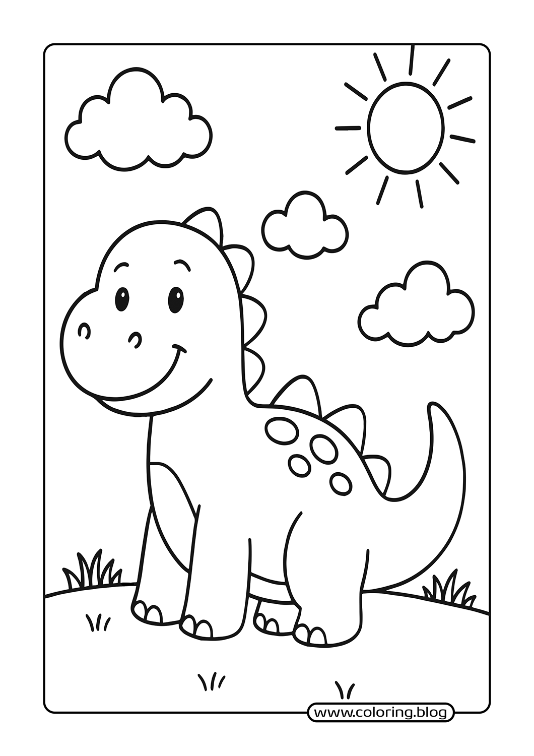 Cute Dinosaur coloring page