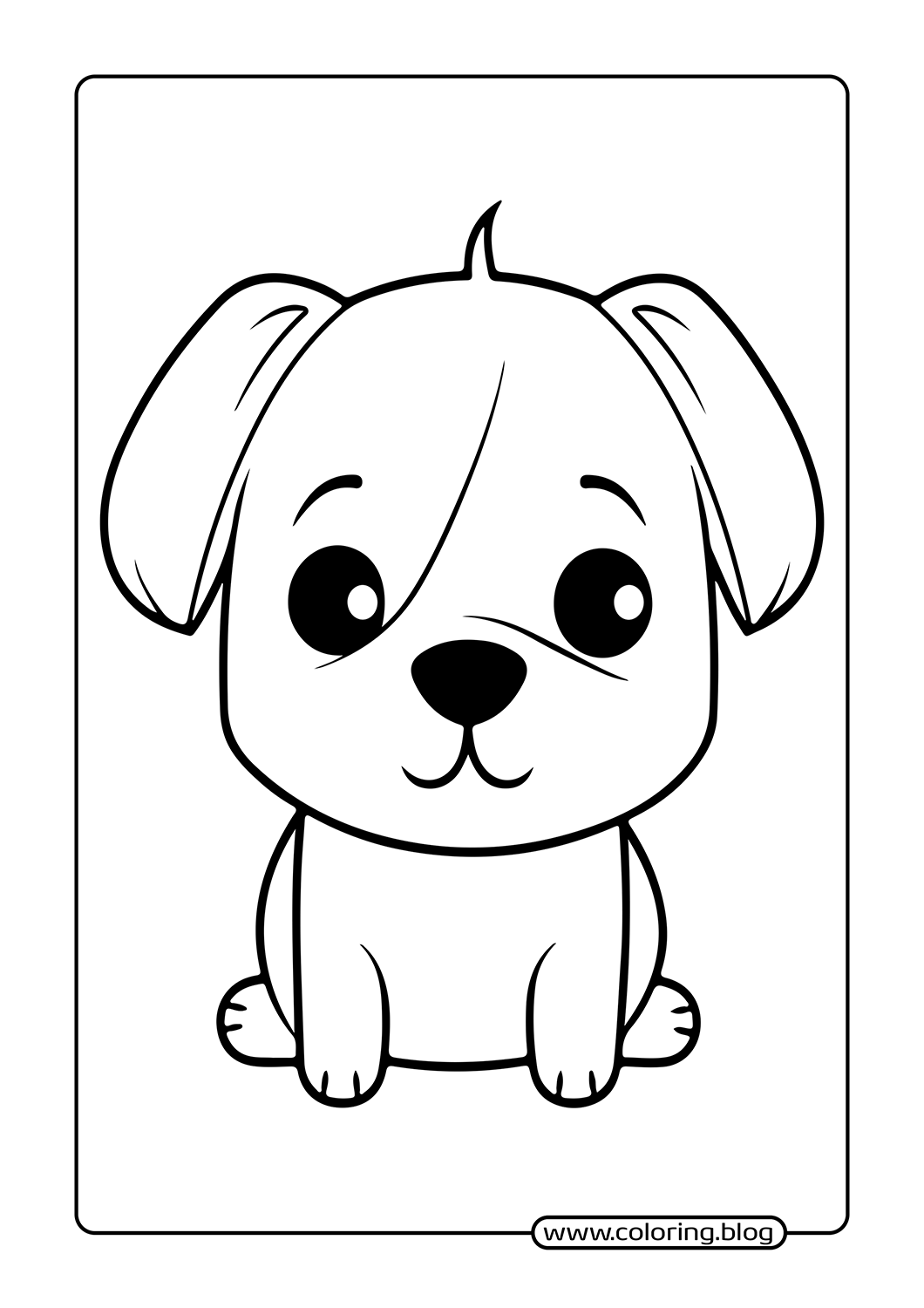 Sleeping Puppy coloring page