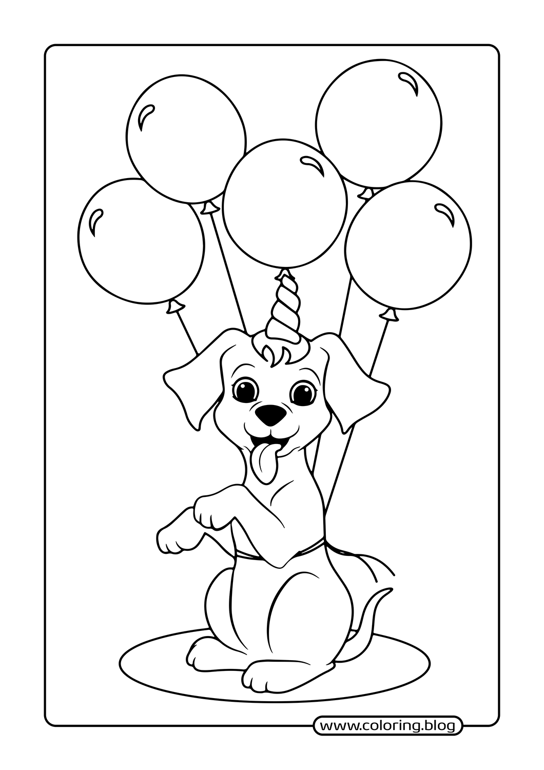 Cute duck by the pond coloring page