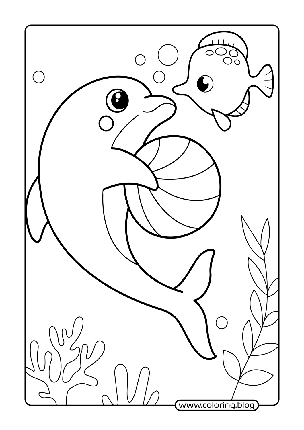 Tropical Fish coloring page