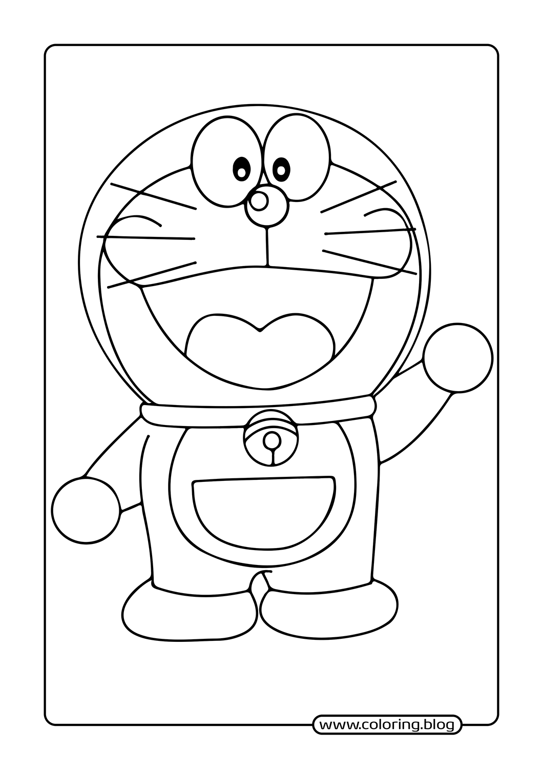 Doraemon Standing coloring page