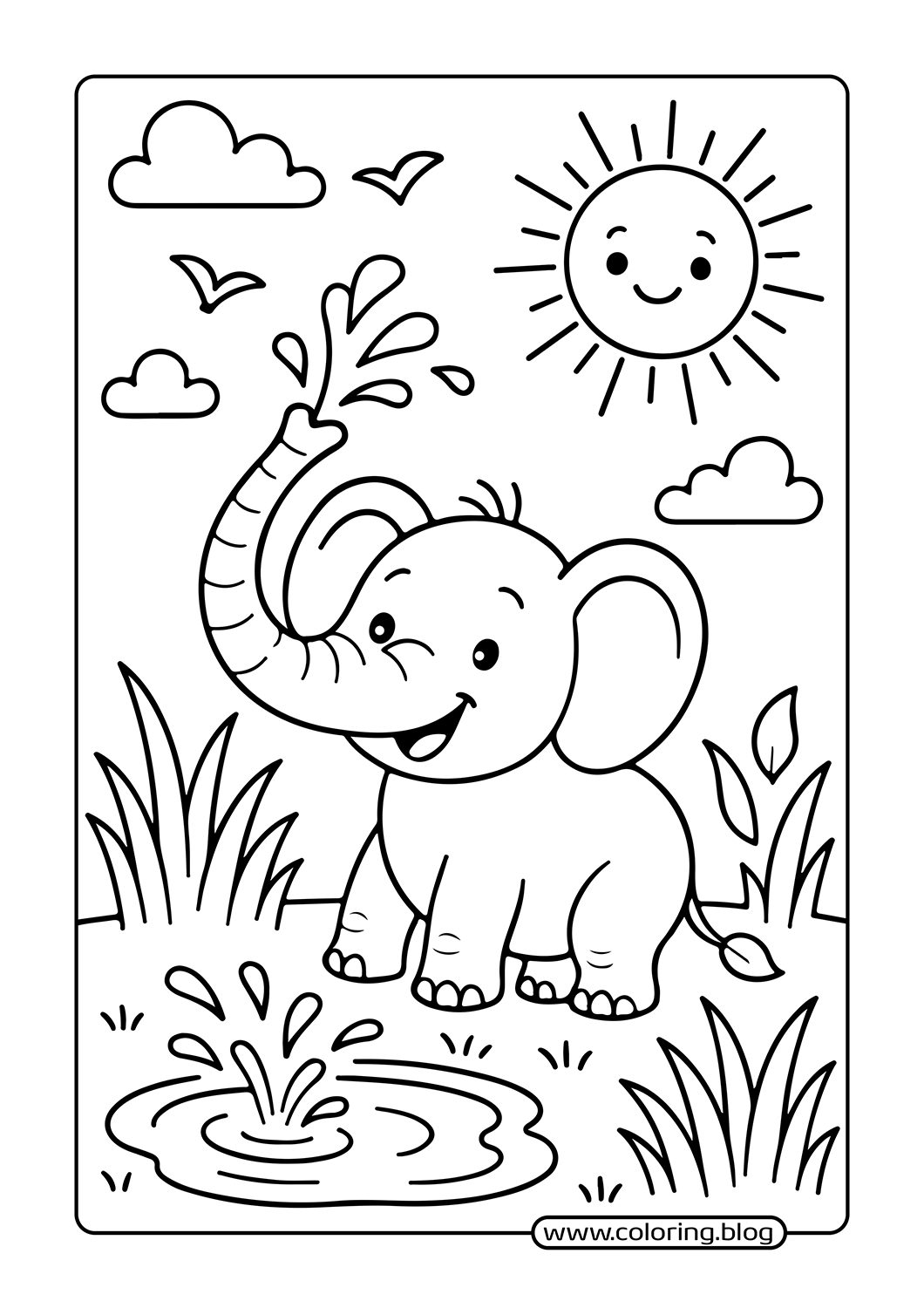 Flamingo coloring page
