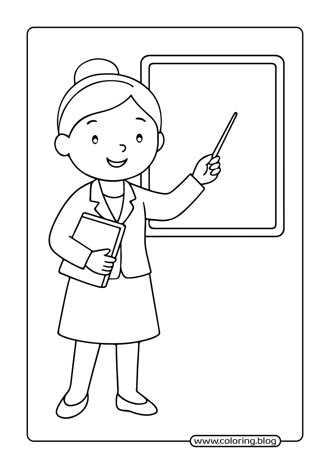 Female Teacher coloring page