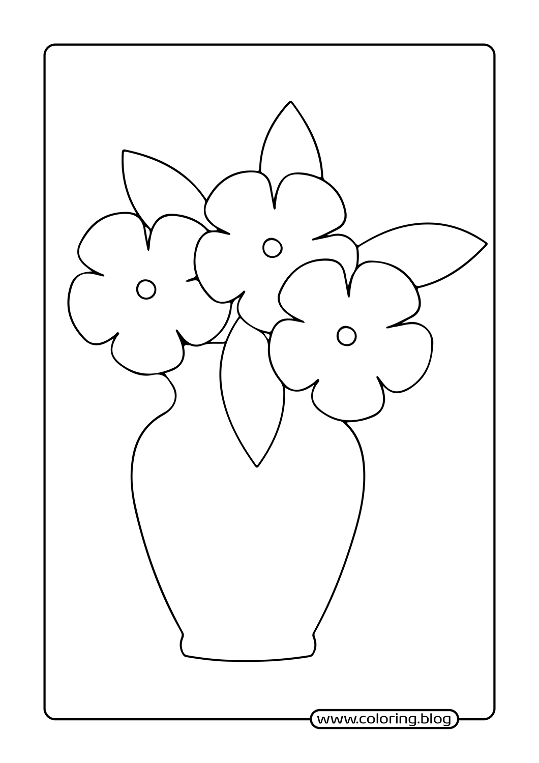 Flower Vase coloring page