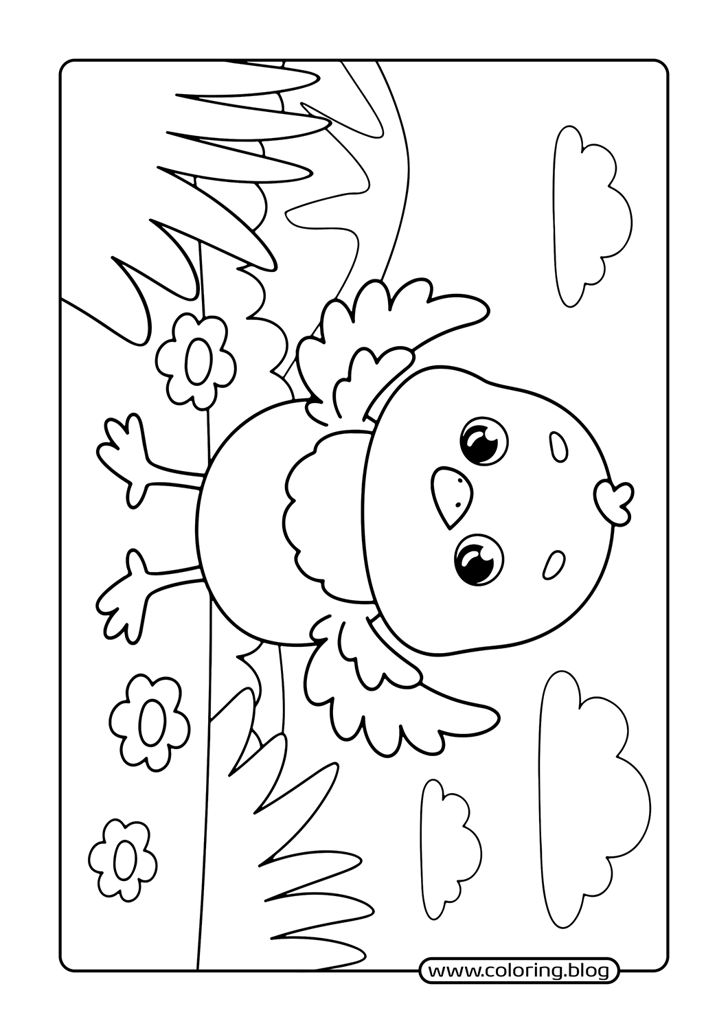 Fish with Hearts coloring page