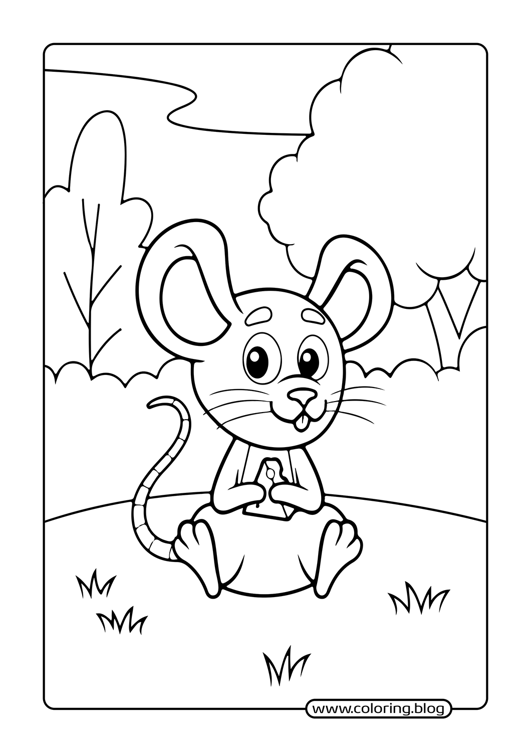 Bunny with Carrot coloring page
