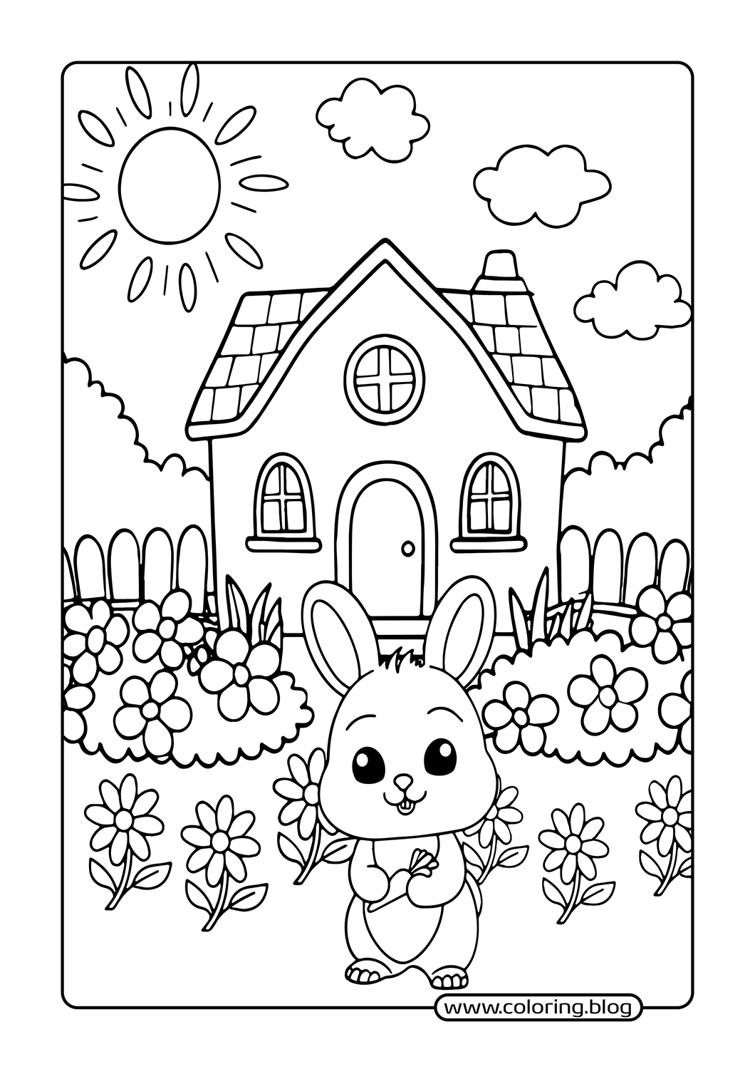 Happy Puppy coloring page