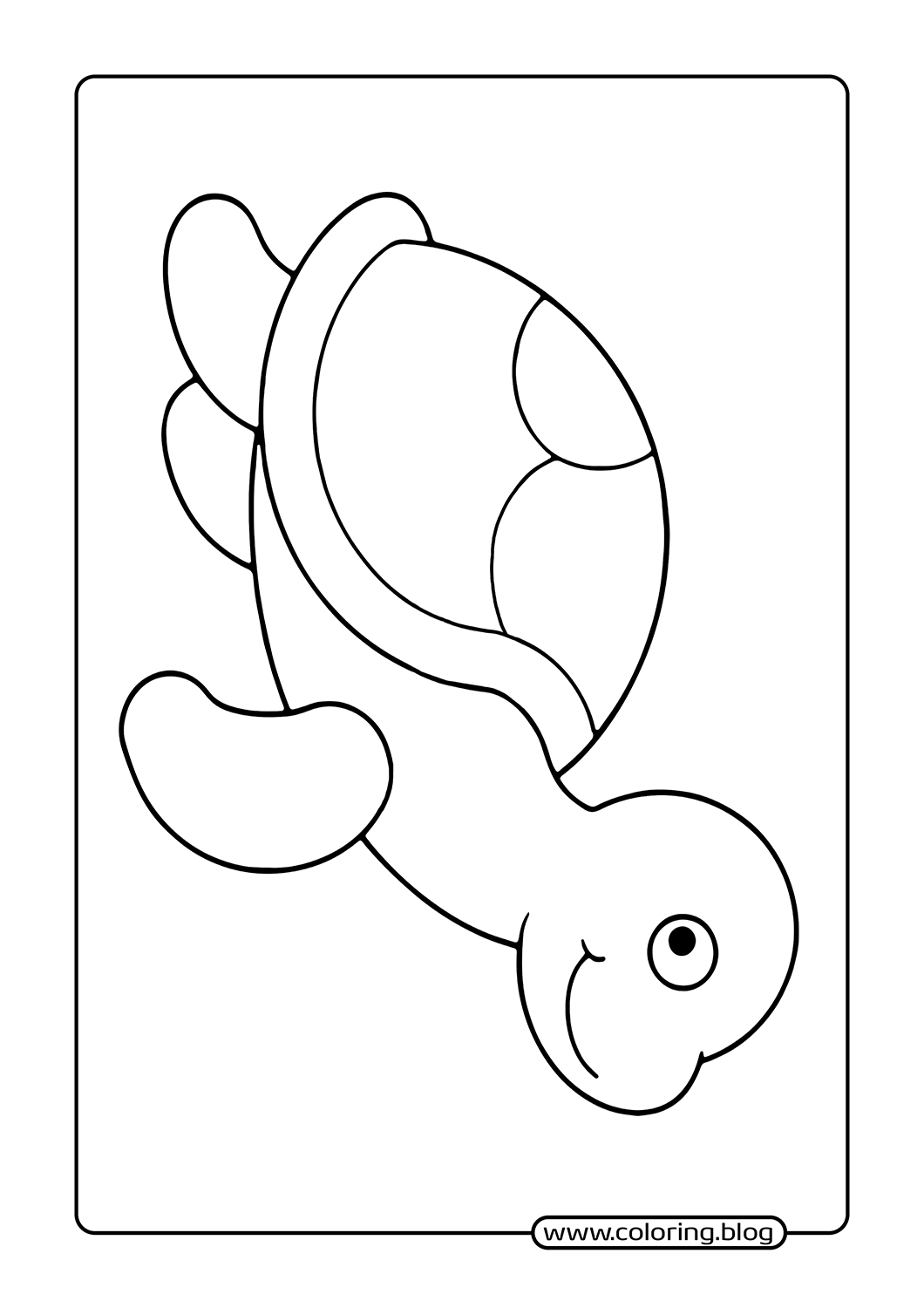 Simple Baby Turtle coloring page