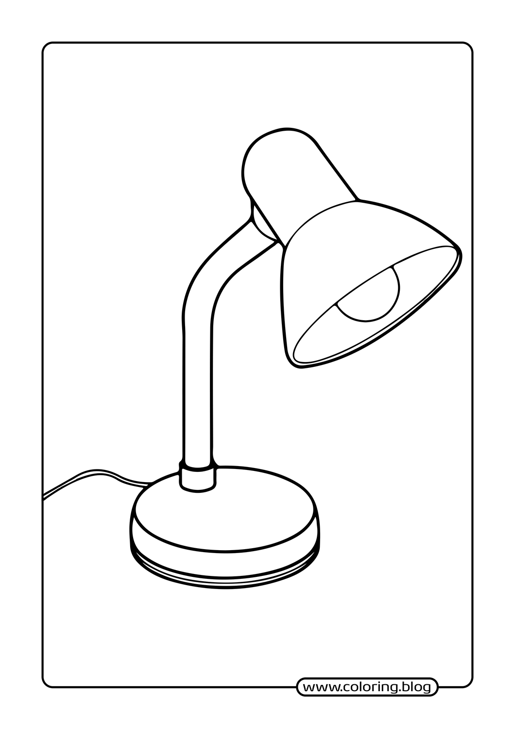 Table Lamp coloring page