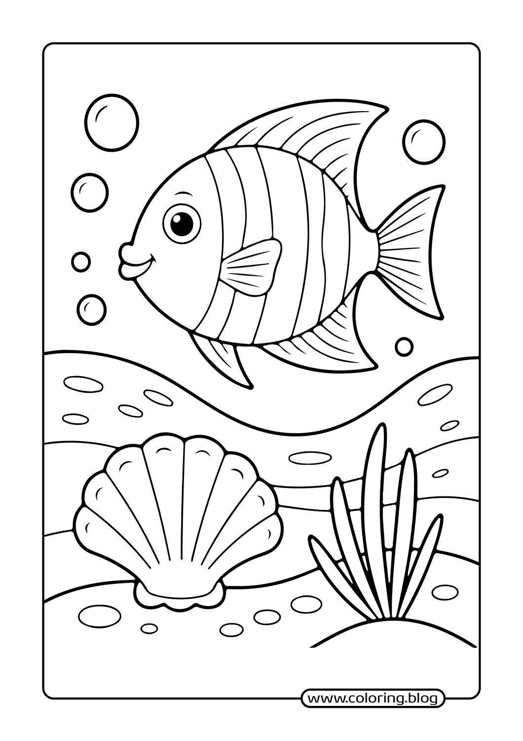 Tropical Fish coloring page