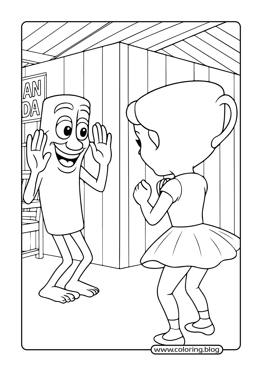 Bunny with Carrot coloring page