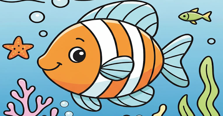 Fish Coloring Pages – Ocean & Tropical Printables