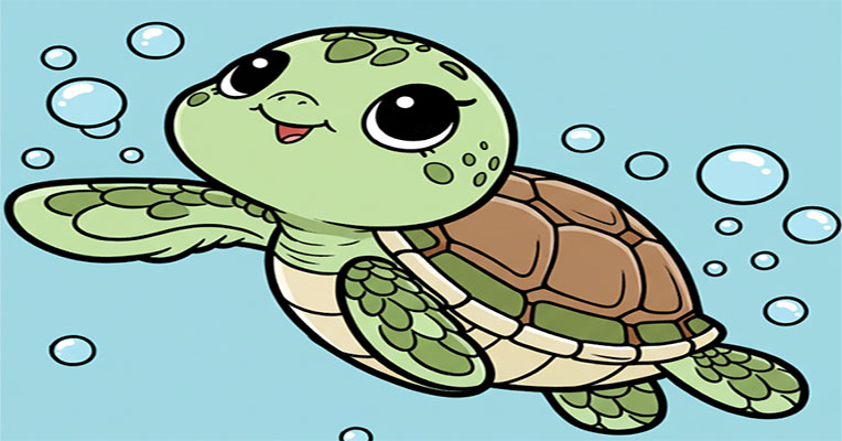 Turtle Coloring Pages – Cute Sea & Baby Turtles