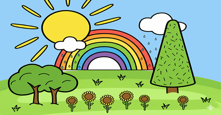 Nature Coloring Pages – Free Outdoor Printables for Kids